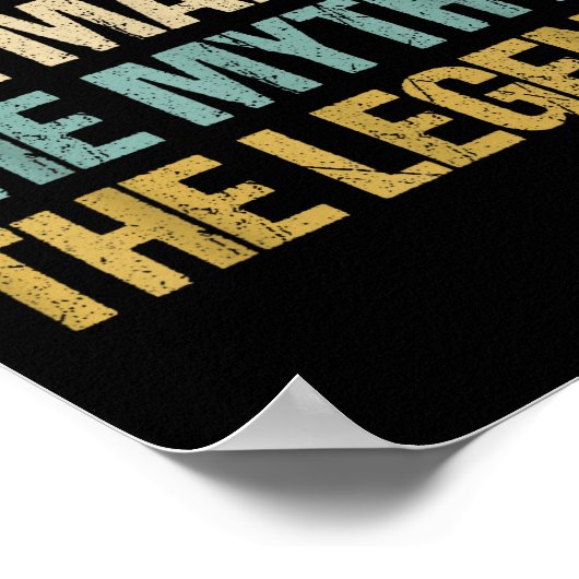 Pa The Man Myth Legend Shirt Funny Father Dad Chri Poster (Hoek)