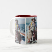 pa tweekleurige koffiemok (Voorkant links)