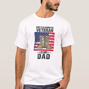 Pa Vaderdag Mijn favoriete veteraan is mijn vader T-shirt