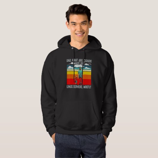 Pa wat wolken gemaakt van de Retro van de Programm Hoodie (Voorkant volledig)
