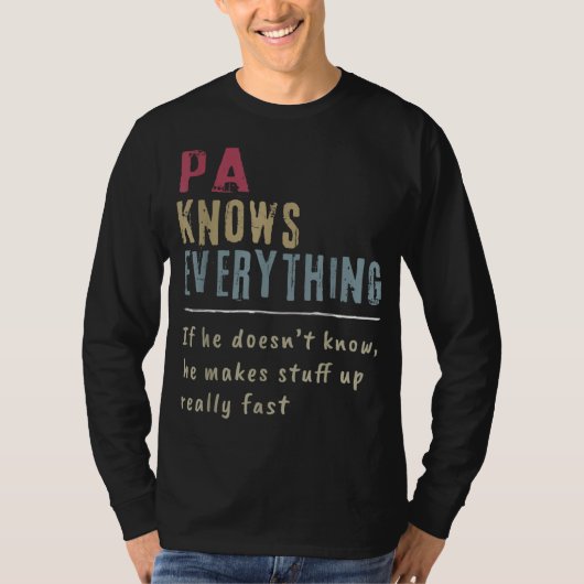 Pa weet alles - opa Gift T-shirt (Voorkant)