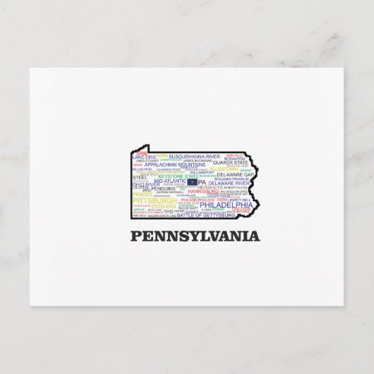 PA WORD STATE BRIEFKAART (Voorkant)