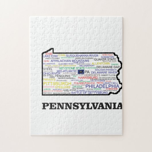 PA WORD STATE LEGPUZZEL (Verticaal)