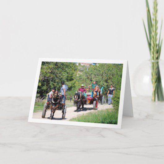 Paaarden in het park kaart (Voorkant)