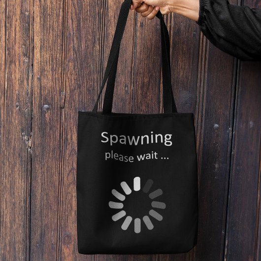 Paaien aub wachten - leuke zwangerschap aankondigi tote bag