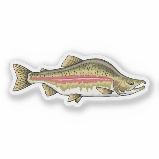 paaifase van roze zalm sticker (Voorkant)