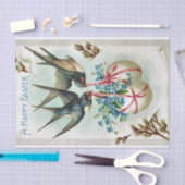  paaivogels vliegen in met bloemen bedekte eieren tissuepapier (Craft)