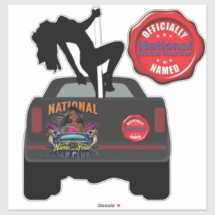 Paal in de laadruimte van de vrachtwagen Sticker v