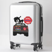 Paal in de laadruimte van de vrachtwagen Sticker v (Koffer)