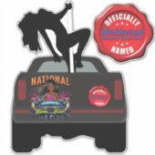 Paal in de laadruimte van de vrachtwagen Sticker v (Voorkant)