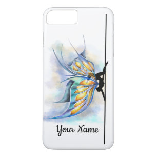 Paaldans Vlinder met Vleugels Aangepaste Naam Case-Mate iPhone Case