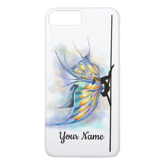 Paaldans Vlinder met Vleugels Aangepaste Naam Case-Mate iPhone Case (Achterkant)