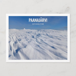 Paanajarvi Nationaal Park Winter Landschap met Sne Briefkaart
