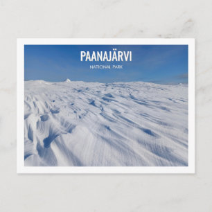 Paanajarvi Nationaal Park Winter Landschap met Sne Briefkaart