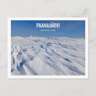 Paanajarvi Nationaal Park Winter Landschap met Sne Briefkaart