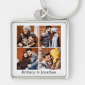 Paar 4 Foto's en Namen-Sleutelhanger Sleutelhanger (Voorkant)