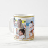 Paar 6 Fotocollage I LOVE YOU Heart Initialen Koffiemok (Voorkant links)