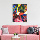 Paar aan de tuintafel tegen augustus Macke Canvas Afdruk (Insitu (Woonkamer))