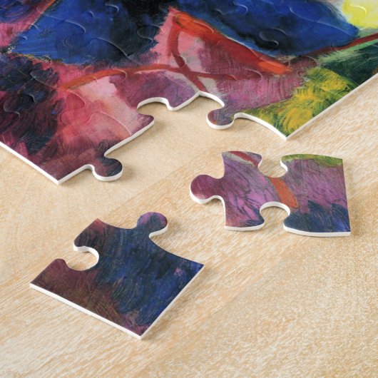 Paar aan de tuintafel tegen augustus Macke Legpuzzel (Zijkant)