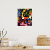 Paar aan de tuintafel tegen augustus Macke Poster (Keuken)