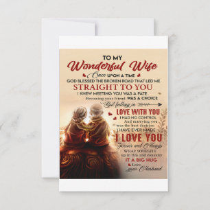 Paar aan wonderlijke vrouw één keer op een tijdgen bedankkaart