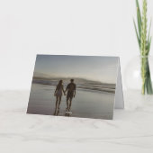 Paar afbeeldingen en liefdesverhaal bedankkaart (Achterkant)