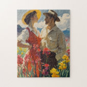 Paar Amidst Orchids 1950s  Legpuzzel (Verticaal)
