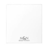 Paar Ampersand Monogram Notitieblok (Voorkant)