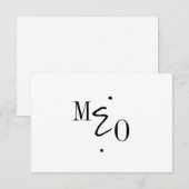 Paar Ampersand Monogram Notitiekaartje (Voorkant / Achterkant)