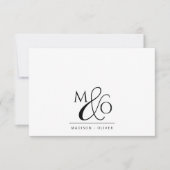 Paar Ampersand Monogram Notitiekaartje (Voorkant)