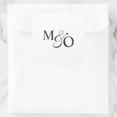 Paar Ampersand Monogram Vierkante Sticker (Tas)