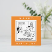 Paar Argue over Sudoku-Cartoon Kaart (Staand voorkant)