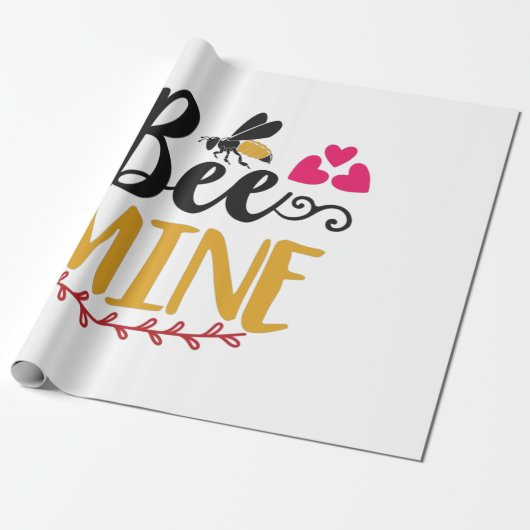 Paar Art Bee Mine Cadeaupapier (Uitgerold)