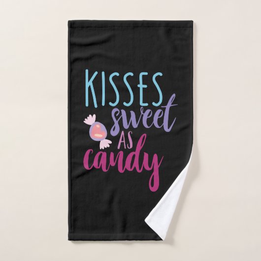 Paar Art Kisses is Snoep Handdoek (Handdoek)