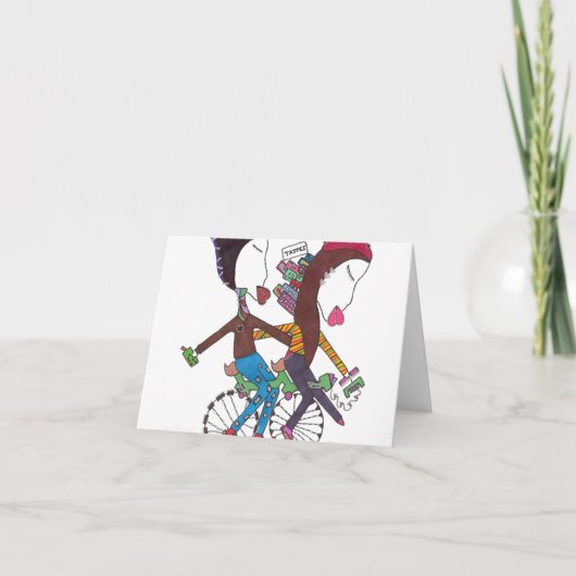 paar avontuur in Taipeh op notakaart Kaart (Voorkant)