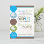 Paar Baby shower Kaart (Staand voorkant)