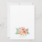 Paar Baby shower Uitnodiging, Floral Baby shower Kaart (Achterkant)