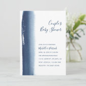 Paar Baby shower Waterverf Kaart (Staand voorkant)