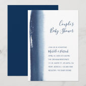 Paar Baby shower Waterverf Kaart (Voorkant / Achterkant)