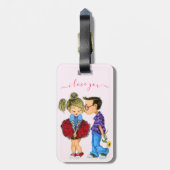 Paar Bagagelabel - Liefde (Achterkant verticaal)