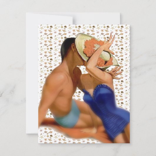 Paar Beach Party uit 1950 van Retro Kaart (Voorkant)