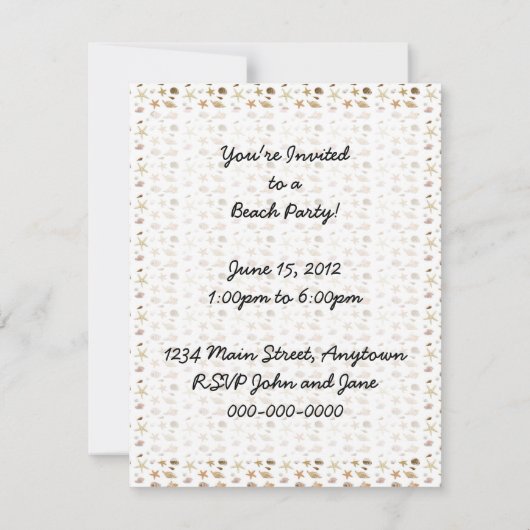 Paar Beach Party uit 1950 van Retro Kaart (Achterkant)