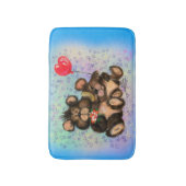 Paar Beer met hart ballon badmat (Voorkant Verticaal)