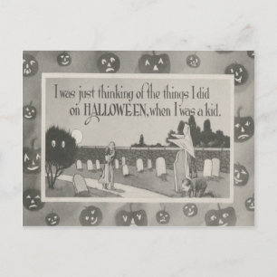 Paar Begraafplaats Graveyard Ghost Prank Briefkaart