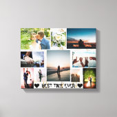 Paar BESTE TIJD OOIT gepersonaliseerde collage Canvas Afdruk (Voorkant)