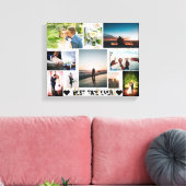 Paar BESTE TIJD OOIT gepersonaliseerde collage Canvas Afdruk (Insitu (Woonkamer))