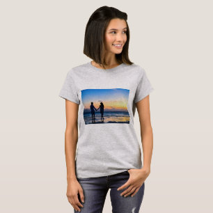 Paar bij Beach Design T-shirt