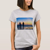 Paar bij Beach Design T-shirt (Voorkant)