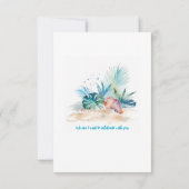 Paar bij Beach Wedding Waterverf Response RSVP Kaartje (Achterkant)