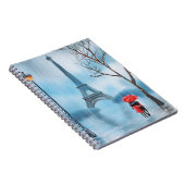 Paar bij het schilderij van de Eiffeltoren in Pari Notitieboek (Rechterzijde)